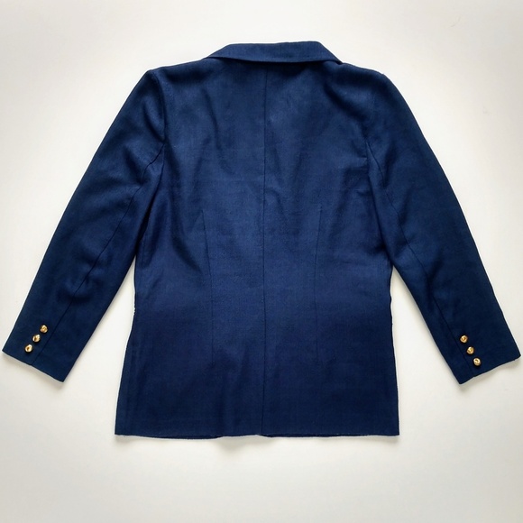 Vintage Kathy Lee Navy Trendy Oversized Blazer 12 - Picture 6 of 8